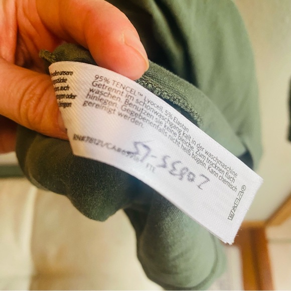 Eileen Fisher Fine Stretch Knit Jersey Scrunch Mock Neck Long Sleeve Tunic M - Picture 6 of 7